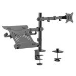 BRATECK βάση γραφείου οθόνης LDT66-C024ML, 17-32", έως 9kg, με θέση για laptop