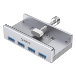 ORICO USB hub MH4PU-P με σφιγκτήρα, 4x θυρών, 5Gbps, USB σύνδεση, ασημί