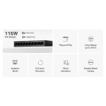 MERCUSYS Desktop Switch MS110CMP, 8x 10/100Mbps PoE+, 2x Gigabit, Ver. 1.0 - Image 2