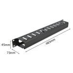 POWERTECH cable management NETW-0028 για rack 19"/1U, μεταλλικό, μαύρο - Image 4