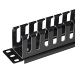 POWERTECH cable management NETW-0029 για rack 19"/1U, πλαστικό, μαύρο - Image 3