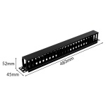 POWERTECH cable management NETW-0029 για rack 19"/1U, πλαστικό, μαύρο - Image 4