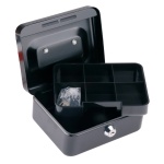 MP κουτί ταμείου με κλειδί PA214-02 με θήκη & λαβή, μεταλλικό, 19x14cm - Image 2