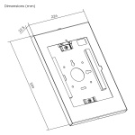 BRATECK επιτοίχια βάση tablet PAD34-01, αντικλεπτική, 9.7-11", μαύρη - Image 5