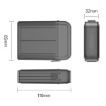 ORICO θήκη προστασίας για 2x 2.5" HDD PPH25, γκρι/διάφανη - Image 3