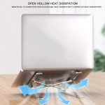 POWERTECH μεταλλική βάση laptop PT-1160, έως 18", foldable, ασημί - Image 5