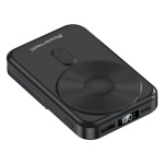 POWERTECH power bank με οθόνη PT-1416, 10000mah, magnetic wireless, 22.5W, μαύρο