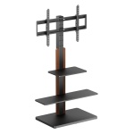 POWERTECH βάση τηλεόρασης δαπέδου PT-1422, 32-75", έως 40kg, με ράφια