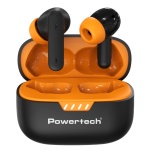 POWERTECH earphones με θήκη φόρτισης PT-1431, True Wireless, 40/400mAh, ANC & ENC, μαύρα