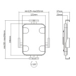 POWERTECH επιτοίχια βάση tablet PT-1447, αντικλεπτική, 7.9-11", μαύρη - Image 5