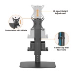 POWERTECH βάση γραφείου οθόνης PT-1449 με βάση mini PC, 17-32", έως 8kg - Image 4