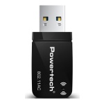 POWERTECH ασύρματος USB αντάπτορας δικτύου PT-1450, 1300Mbps dual band WiFi