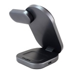 POWERTECH ασύρματος φορτιστής PT-1491, 3 σε 1, Qi2, 15W, μαύρος - Image 3