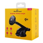 POWERTECH ασύρματος φορτιστής & βάση smartphone αυτοκινήτου PT-1492, Qi2, 15W, μαύρος - Image 4
