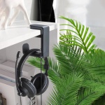 POWERTECH βάση ακουστικών γραφείου PT-1495, περιστρεφόμενη, μαύρη - Image 2