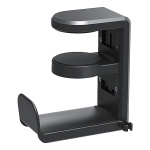 POWERTECH βάση ακουστικών γραφείου PT-1495, περιστρεφόμενη, μαύρη