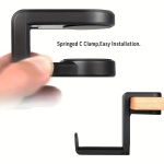 POWERTECH βάση ακουστικών γραφείου PT-1495, περιστρεφόμενη, μαύρη - Image 3