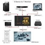 POWERTECH HDMI amplifier switch PTH-052 με τηλεχειριστήριο, 5 σε 1, 4K - Image 2