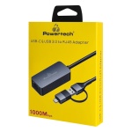 POWERTECH αντάπτορας δικτύου PTR-0149, USB & USB-C, 1000 Mbps, γκρι - Image 2