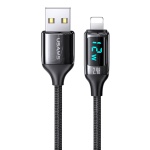 USAMS καλώδιο Lightning σε USB US-SJ543, 2.4A, 1.2m, μαύρο