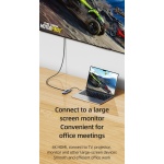 USAMS docking station US-SJ643, 8 θυρών, USB-C, 4K, 100W PD, LAN, γκρι - Image 5