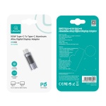 USAMS αντάπτορας USB-C US-SJ682 με οθόνη, 100W, γκρι - Image 3