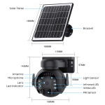 SECTEC smart ηλιακή κάμερα ST-515C-3M-5W-BK, 3MP, WiFi, SD, PTZ, IP65 - Image 3