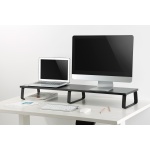 BRATECK επιτραπέζια βάση για 2x οθόνες/laptop STB-112, 13-32", έως 20kg, μαύρη - Image 2
