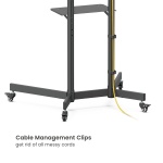 BRATECK βάση τηλεόρασης δαπέδου T1042T, 37-70", έως 45kg, με ράφια & ροδάκια - Image 4