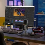 CMTECK επιτραπέζιο μικρόφωνο XM600, omnidirectional/καρδιοειδές, USB, RGB LED, μαύρο - Image 2