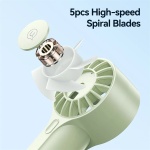 USAMS φορητός ανεμιστήρας ZB288 με 3 ταχύτητες, 1200mAh, μαύρος - Image 3