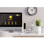 GOOBAY επιτραπέζιος ανεμιστήρας 62062, 8", USB, ασημί - Image 2