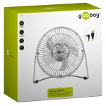 GOOBAY επιτραπέζιος ανεμιστήρας 62062, 8", USB, ασημί - Image 4
