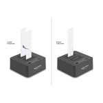 DELOCK docking station για M.2 NVMe SSD 64300, 2 θέσεων, 20Gbps, clone/erase function, μαύρο - Image 2