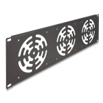 DELOCK κάλυμμα για 3x 120mm ανεμιστήρες 66747 για rack 19"/3U, μεταλλικό, μαύρο