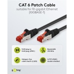 GOOBAY καλώδιο δικτύου 93215, CAT 6 S/FTP, copper, 250MHz, 0.25m, μαύρο - Image 2