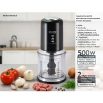 BRUNO πολυκόπτης BRN-0247, 500W, 700ml, 4 λεπίδες, μαύρο - Image 2