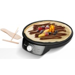 BRUNO κρεπιέρα BRN-0252, 30εκ, 1200W, με ρυθμιζόμενο θερμοστάτη & εξαρτήματα, μαύρη