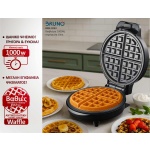 BRUNO βαφλιέρα BRN-0253, 1000W, στρόγγυλη 19εκ, βαθιά, inox-μαύρη - Image 2