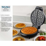 BRUNO βαφλιέρα BRN-0253, 1000W, στρόγγυλη 19εκ, βαθιά, inox-μαύρη - Image 4