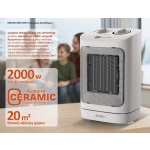 BRUNO κεραμικό αερόθερμο BRN-0255, 2000W, με θερμοστάτη/ανεμιστήρα/αυτόματη περιστροφή, λευκό - Image 2