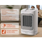 BRUNO κεραμικό αερόθερμο BRN-0255, 2000W, με θερμοστάτη/ανεμιστήρα/αυτόματη περιστροφή, λευκό - Image 3