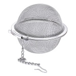 Σουρωτήρι-φίλτρο τσαγιού HUH-0094, ανοξείδωτο ατσάλι, 5cm, ασημί