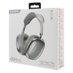 KAKUSIGA headphones KSC-1466, ασύρματα & ενσύρματα, micro SD, 40mm, 400mAh, ασημί - Image 3