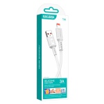 KAKUSIGA καλώδιο Lightning σε USB KSC-984, σιλικόνης, 3Α, 480Mbps, 1m, λευκό - Image 3
