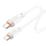 KAKUSIGA καλώδιο USB-C σε USB-C KSC-995, σιλικόνης, 100W, 480Mbps, 1m, λευκό - Image 2