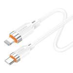 KAKUSIGA καλώδιο Lightning σε USB-C KSC-995, σιλικόνης, 30W, 480Mbps, 1m, λευκό - Image 2