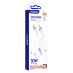 KAKUSIGA καλώδιο Lightning σε USB-C KSC-995, σιλικόνης, 30W, 480Mbps, 1m, λευκό - Image 3