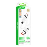 KAKUSIGA καλώδιο USB-C σε USB KSC-998, σιλικόνης, 5A, 480Mbps, 1m, λευκό - Image 3