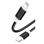 KAKUSIGA καλώδιο Lightning σε USB-C KSC-998, σιλικόνης, 30W, 480Mbps, 1m, μαύρο